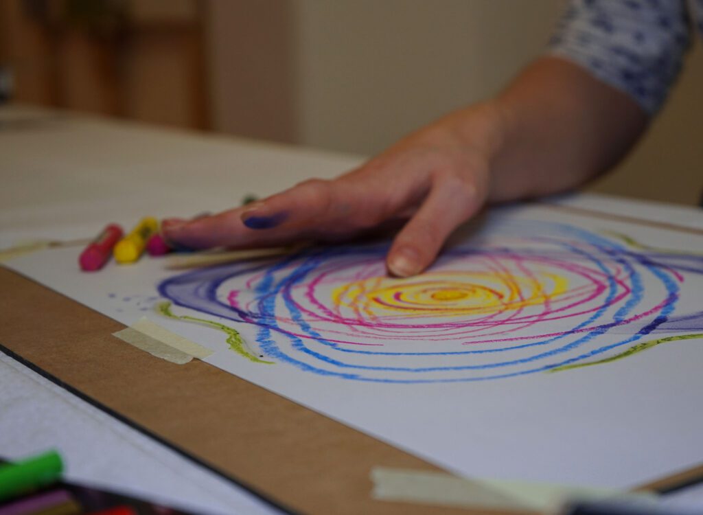 Malen mit den Händen